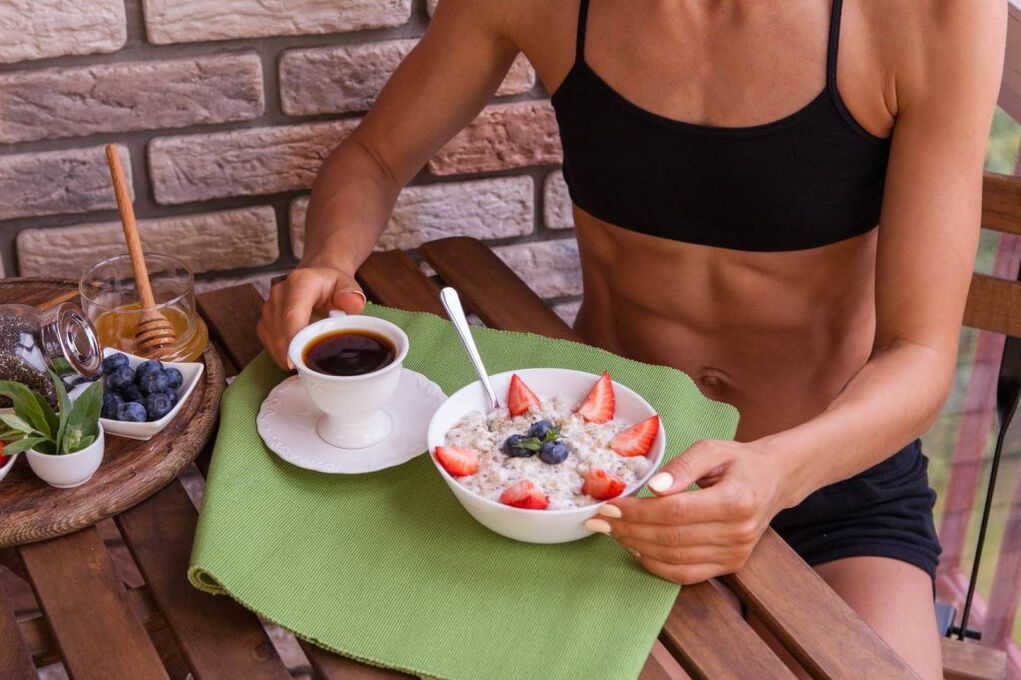 Café da manhã saudável com controle de calorias para perda de peso